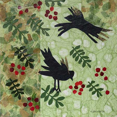 Birds and Berries 3 by Karen Brumelle