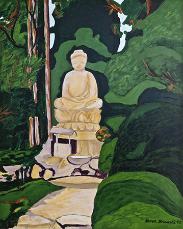 Buddah in the Japanese Garden  by Karen Brumelle