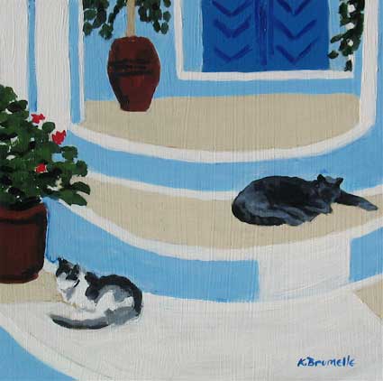 Greek Cats #1, Sleepy Sunshine 