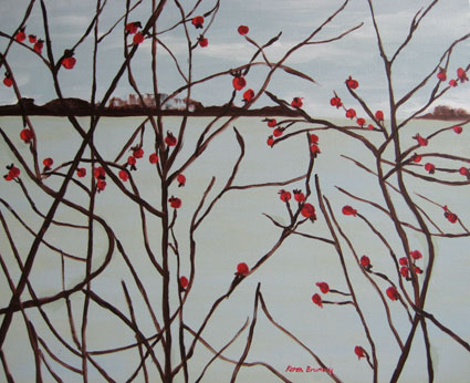 Rosehips by the River - By Karen Brumelle