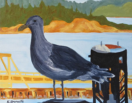 Nanaimo Gull -  by Karen Brumelle