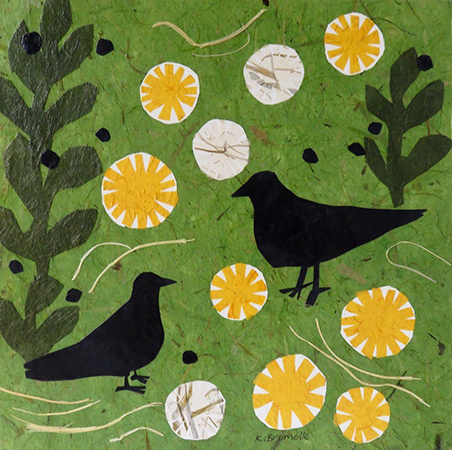 Dandelions, Birds and Berries by Karen Brumelle