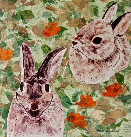 Bunny Camouflage by Karen Brumelle