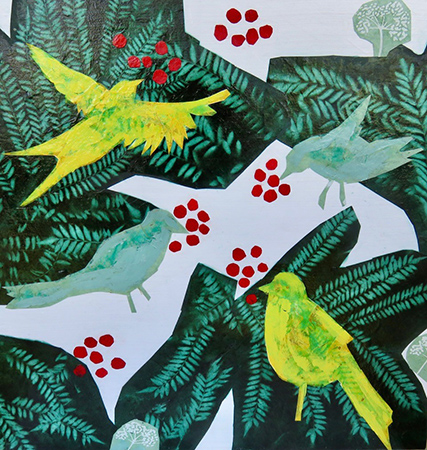 Birds and Berries 5  by Karen Brumelle