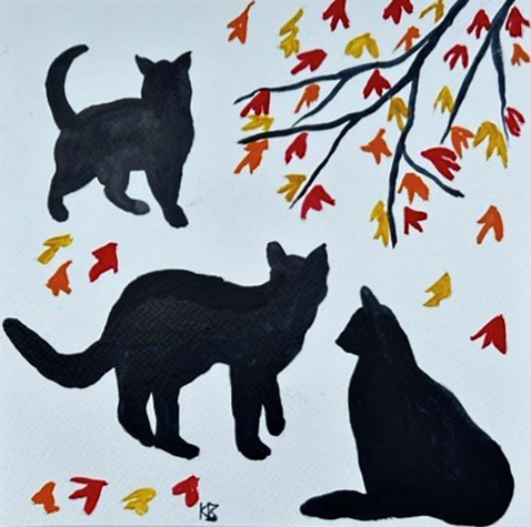 Autumn Cats -  by Karen Brumelle