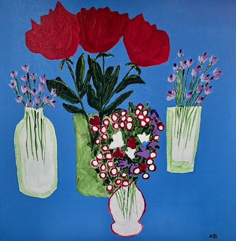 Red Peonies  by Karen Brumelle