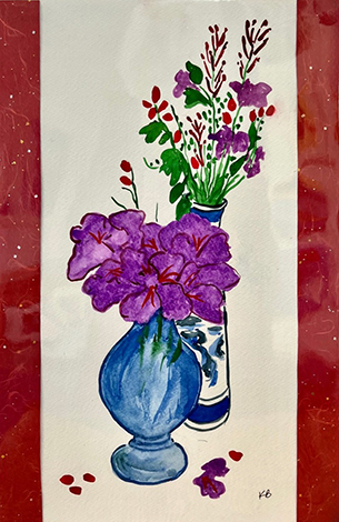 Spring Flowers Red, by Karen Brumelle

